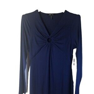 BCBG Paris Ruched O-Ring Dress with Long Fitted‎ Sleeves Size S